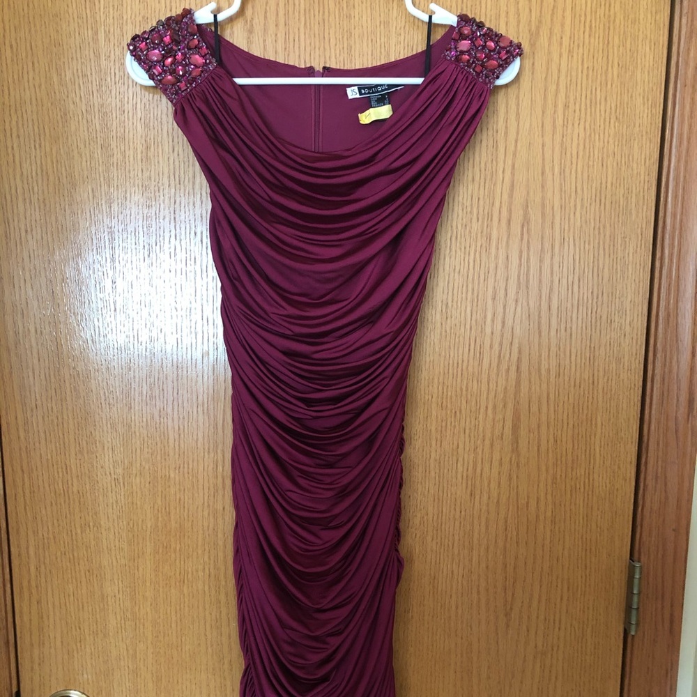 Bejeweled sleeve dress